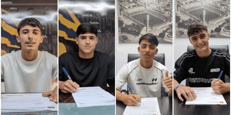 Miércoles de firmas: los 4 juveniles que obtuvieron su primer contrato profesional con Rosario Central